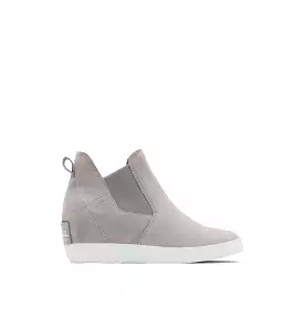 'Sorel' Women's Out 'N About Slip On WP Wedge Bootie - Chrome Grey / White