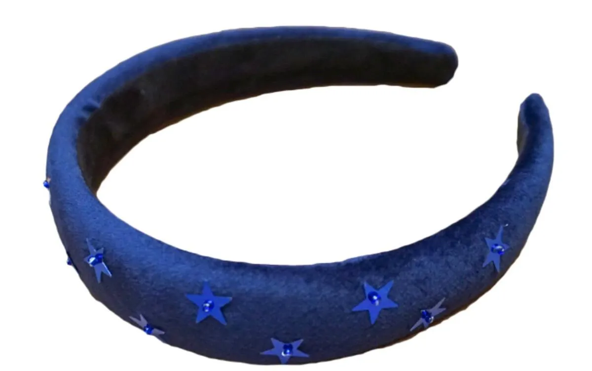 Star Studded Headband - Navy