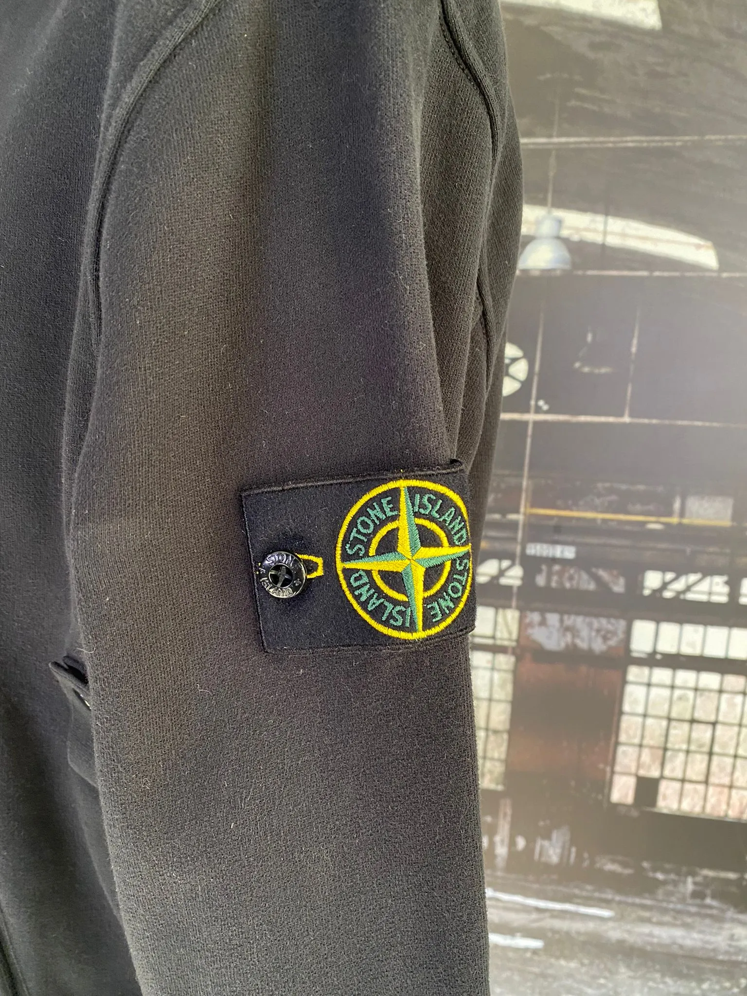 STONE ISLAND BRUSHED COTTON FLEECE SWEATSHIRT