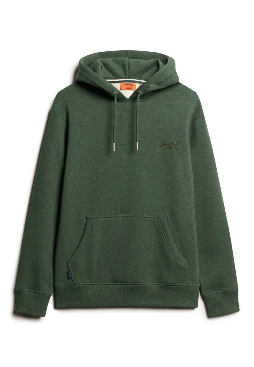 Superdry Essential Logo Overhead Hooded Sweatshirts Deep Forest Green