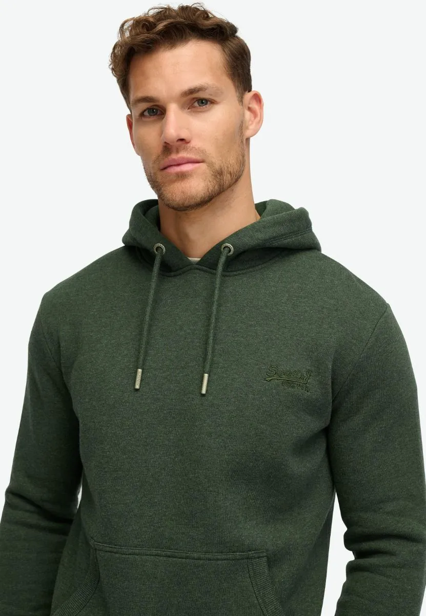 Superdry Essential Logo Overhead Hooded Sweatshirts Deep Forest Green