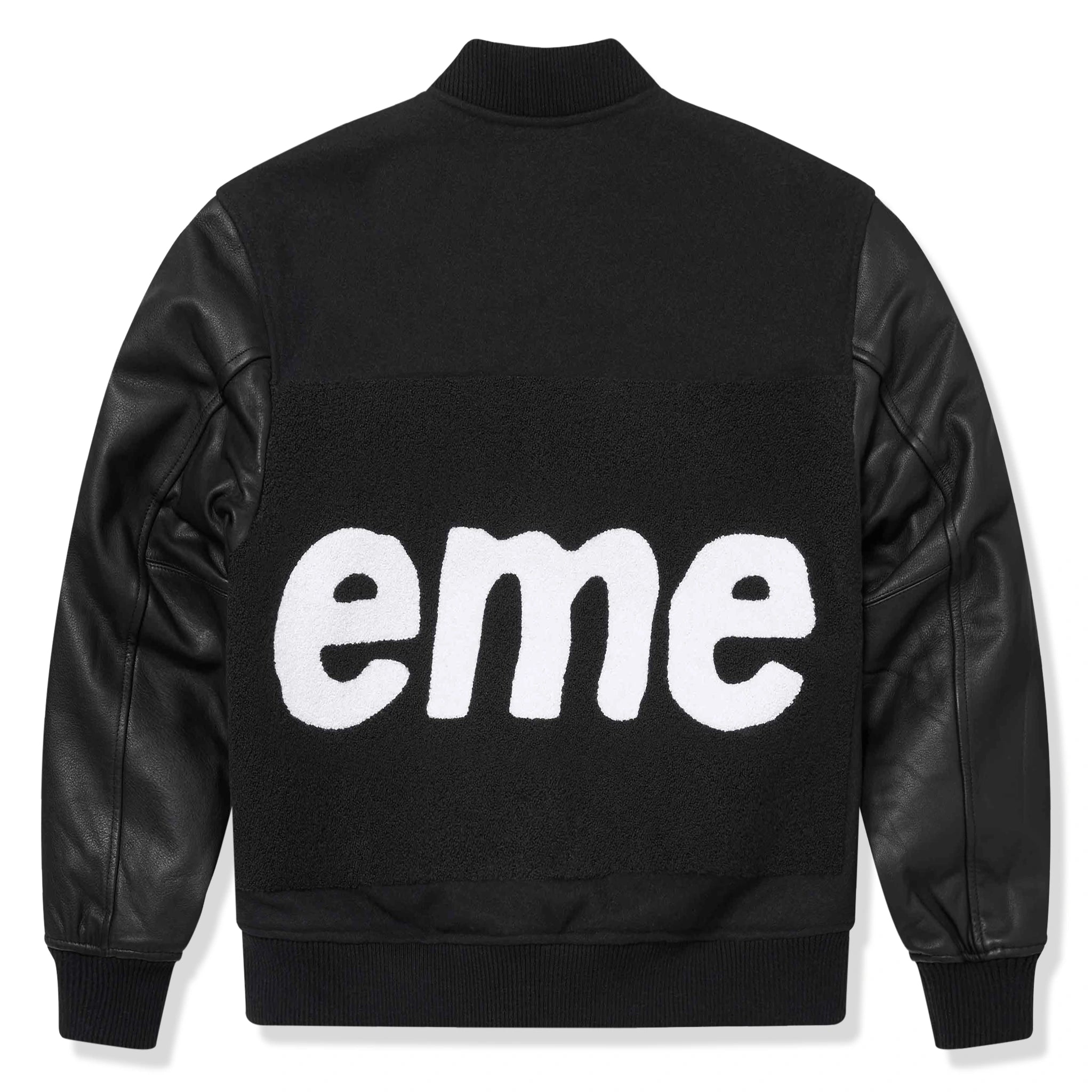 Supreme Big Logo Chenile Black Varsity Jacket