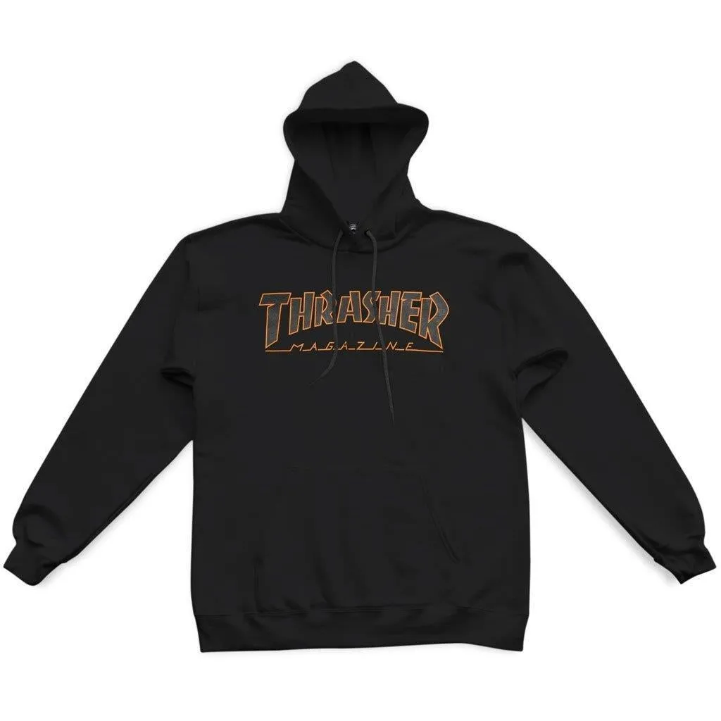 Thrasher Outlined Hooded Sweatshirt  Black & Orange